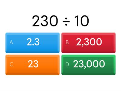 Dividing by 10, 100 and 1000