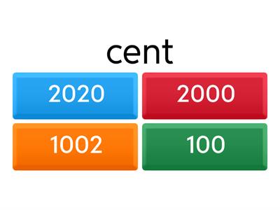 Numbers 100-10000 in French