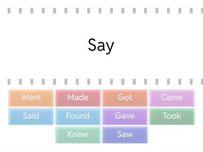 Irregular Past tense