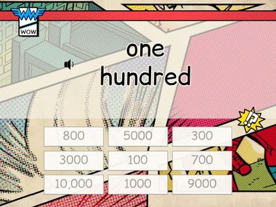 Hundreds 100 and thousands 1000