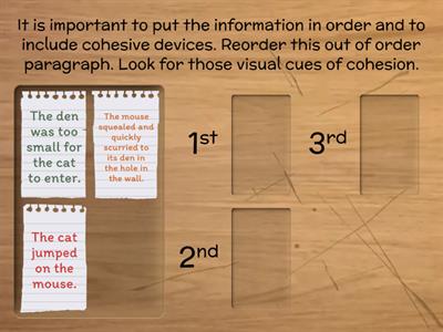 Creating Cohesion with Theme and Rheme (Level 1)