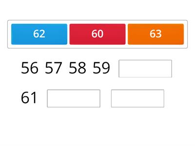 inserisci i numeri mancanti 