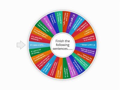 7B First and Second conditional Speaking Wheel