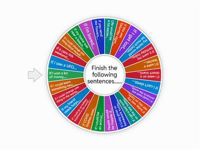 7B First and Second conditional Speaking Wheel