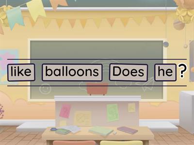  Does he like ...? What does he like ...?