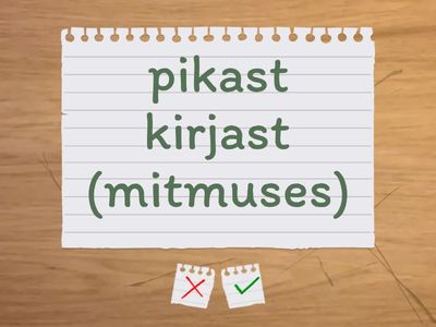 MITMUSE OMASTAV-mitmuse käänded 
