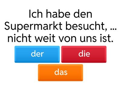 Relativsätze Nominativ A2