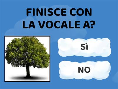 FINISCE CON LA VOCALE A