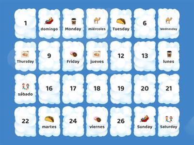 Days of the Week & Weather Matching