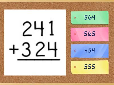 Addition - Multiple Digits (no regrouping) 