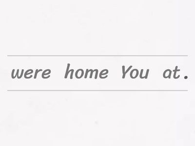 was/were - word order