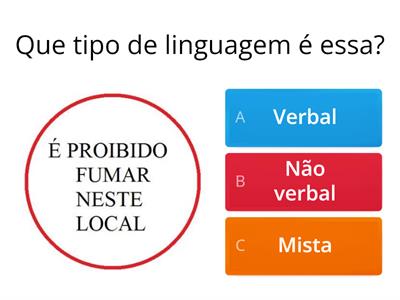 Linguagem Verbal e não Verbal