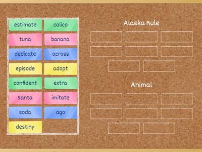 5.5 Word Sort