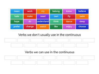 Prepare 7. Ukrainian Edition. Unit 02. Grammar Game 1. Verbs we don't usually use in the continuous