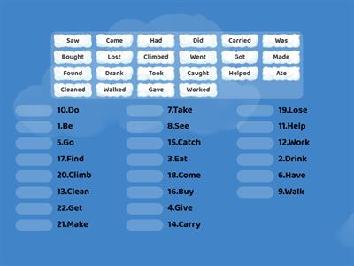  Past Verbs (Regular & Irregular)