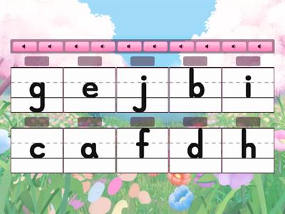 小寫聽字母並配對(a~j)