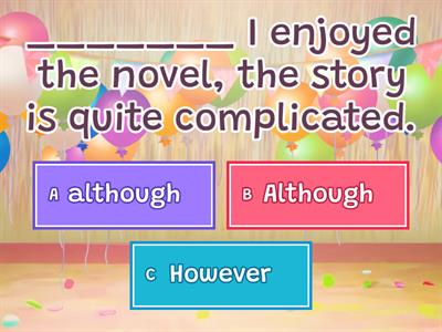 PIE 8D Although & However 