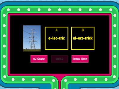 CLES Three-Syllable words