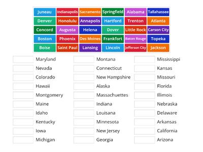 50 States and Capitals Practice 