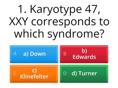 Chromosomal Disorder Seatwork