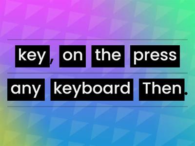 Turning on the computer