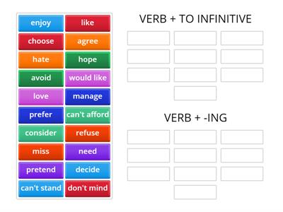 Verb patterns 