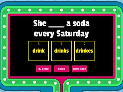  Present Simple regular verbs