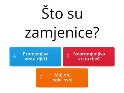 Kviz zamjenice, 6.r.