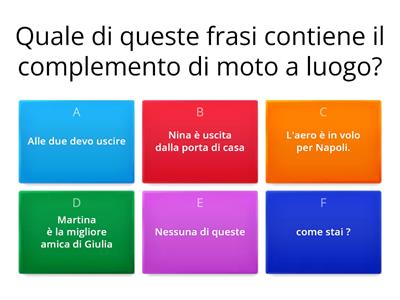 complementi di luogo