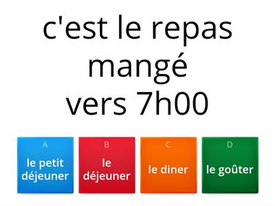 révision unité 1, a la une 2, les aliments