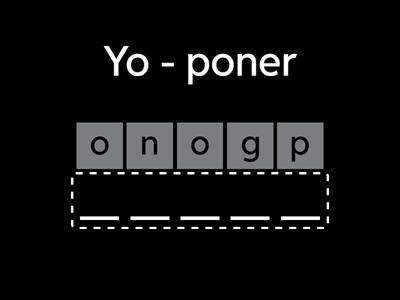 ANAGRAM Go verbs conjugate practice 
