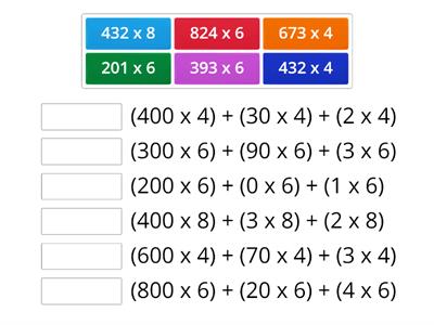 Multiplying using expanded notation