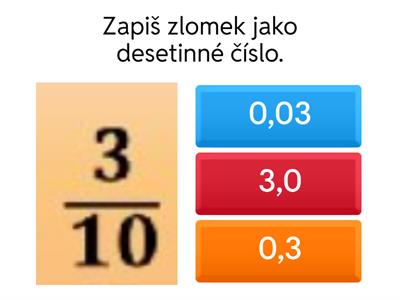 Desetinné zlomky/desetinná čísla 5. třída