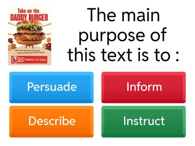 Purpose of text