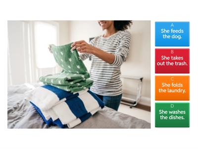 ESL Level 1 / A1 : Chores Student Activity