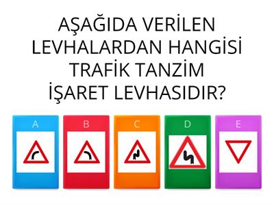 TRAFİK ÇOKTAN SEÇMELİ