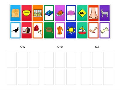 Drag and Drop  - Long O (oa , oe & o-e)
