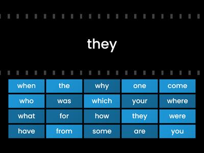 High Frequency Words (Units 1-3)