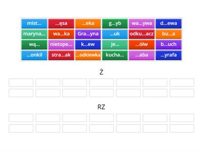 Wyrazy z "ż" i "rz"