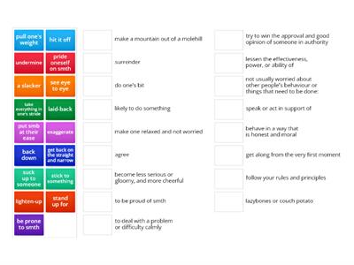 Outcomes Advanced Unit 2 vocabulary