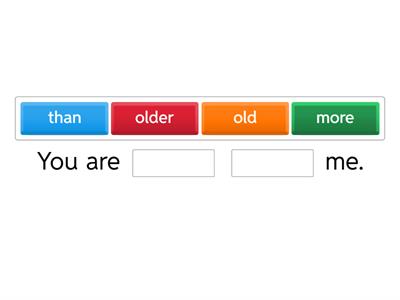 Comparative adjectives and adverbs