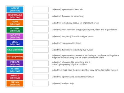 Laser B1 Unit 4 adjectives