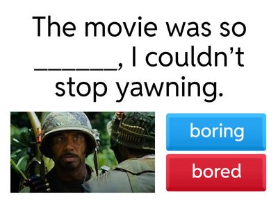 Adjectives -ed and -ing