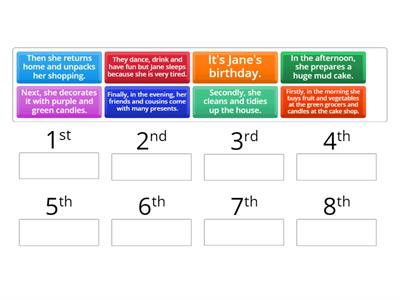 Jumbled sentences - cohesive devices and discourse markers - EAL II