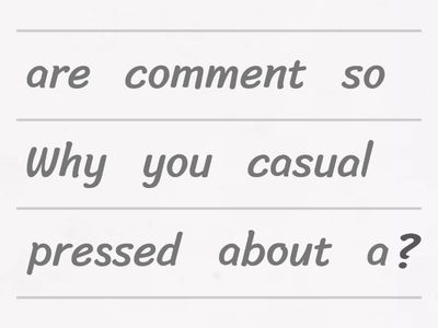 Игра "Привести в порядок" для уровня B2