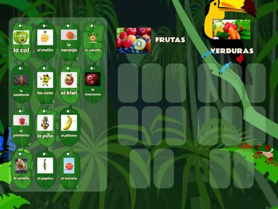 Frutas y verduras graciosas дошкольники