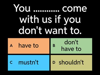 MODALS of obligation, prohibition and advice