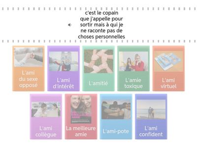 L'amitié et les types des amis