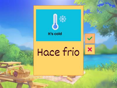 Talking about the weather in  Spanish