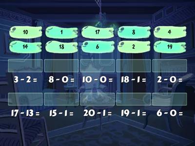 Halloween Subtraction up to 20